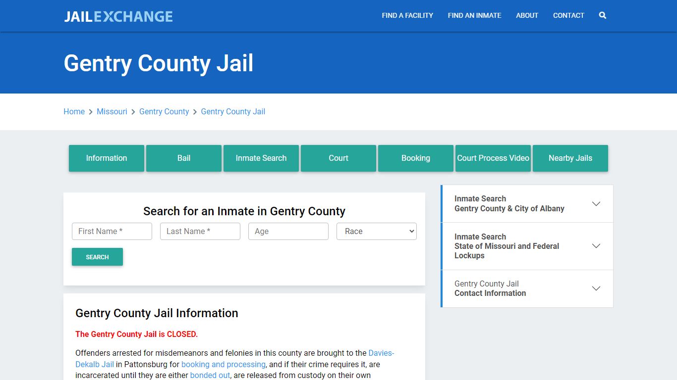 Gentry County Jail Roster Lookup, MO, Inmate Search